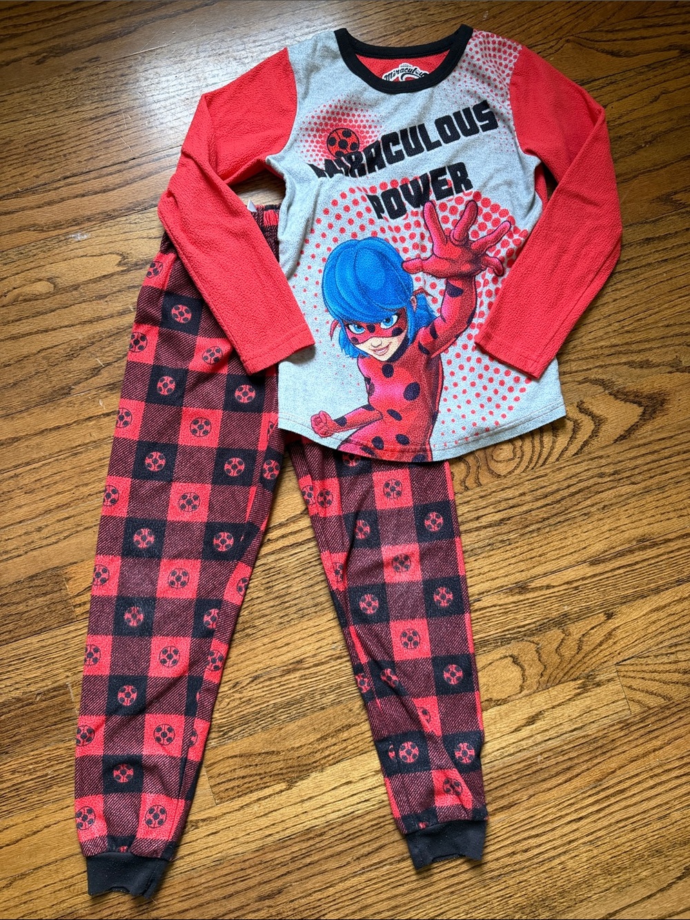 Miraculous Zag Red and Black Ladybug Pajama Set